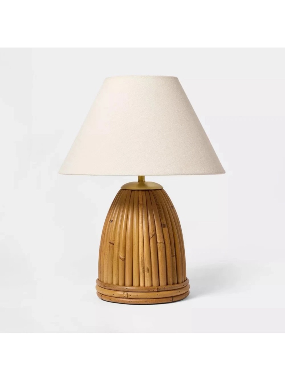 Woven Table Lamp Brown Rattan - Threshold designed with Studio McGee NEW